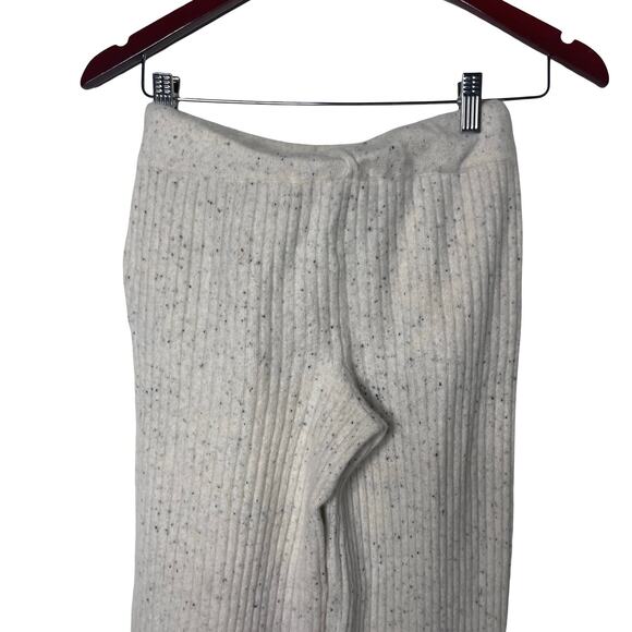 THE TILE CLUB BLUE CREAM CONFETTI SOPHIE WIDE LEG PANT ASPEN 100% cashmere XS - Picture 6 of 9